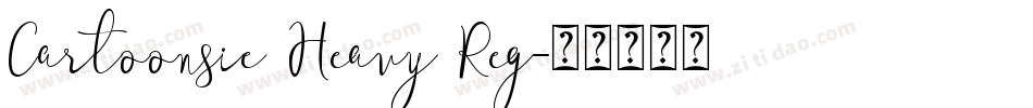 Cartoonsie Heavy Reg字体转换